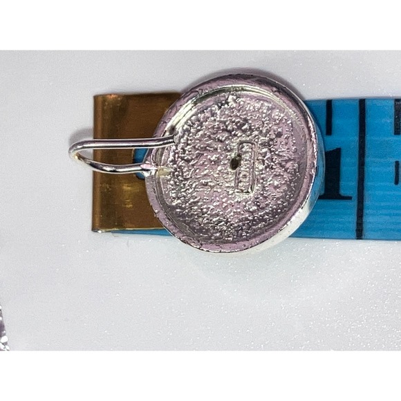 Roman Lavender Mother of Pearl Celtic Snake Silver-Tone Design Earrings Vintage! - Picture 8 of 9